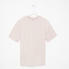 Футболка женская MINAKU OVERSIZE FIT: цвет бежевый меланж, р-р 46 7444461 - фото 701537