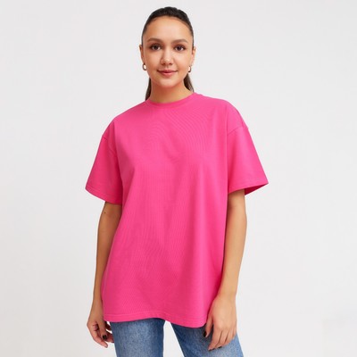 Футболка женская MINAKU OVERSIZE FIT: фуксия, р-р 46
