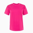 Футболка женская MINAKU OVERSIZE FIT: цвет фуксия, р-р 54 - Фото 7