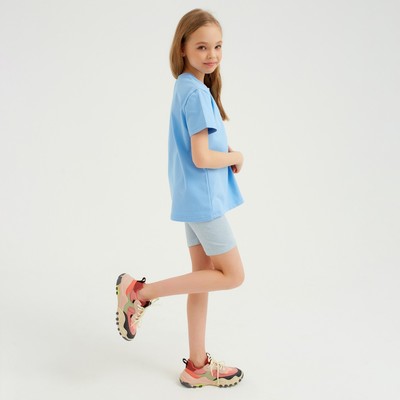 Футболка детская Basic line, голубая, рост 110 см