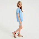 Футболка детская Basic line, голубая, рост 140 см - Фото 4