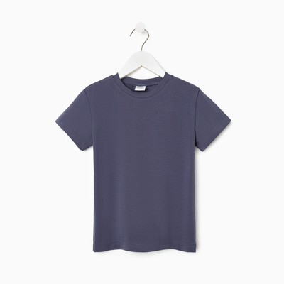 Футболка для девочки MINAKU: Basic line, тёмно-синяя, рост 110 см