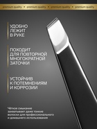 Пинцет для бровей профессиональный, скошенный, широкий, 9.6 см, чёрный - Фото 2