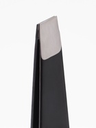 Пинцет для бровей профессиональный, скошенный, широкий, 9.6 см, чёрный - Фото 5