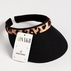 Козырёк женский MINAKU "Leopard" цвет чёрный, р-р 56-58 - фото 25426873