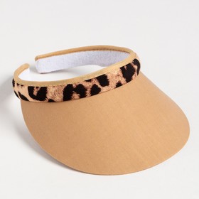 Козырёк женский MINAKU Leopard, пудровый, размер 56-58