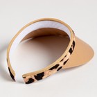 Козырёк женский MINAKU Leopard, пудровый, размер 56-58 - фото 43720587