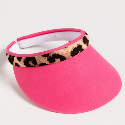 Козырёк женский MINAKU Leopard, розовый, размер 56-58