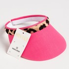 Козырёк женский MINAKU Leopard, розовый, размер 56-58 - фото 25426889