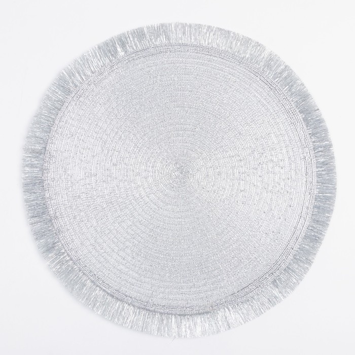 Набор салфеток «Доляна. Блеск», серебро, d=38 см, 2 шт. Набор салфеток «Доляна. Блеск», серебро, d=38 см, 2 шт.