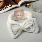 Повязка для волос "Пайетки " 19,5*5,5 см белый - Фото 2