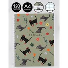 Тетрадь в клетку А4, 120 л., на спирали, блок №1 «Котики» 7531784