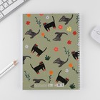 Тетрадь в клетку А4, 120 л., на спирали, блок №1 «Котики» 7531784