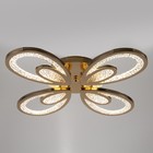 Люстра с ПДУ 1829/4GD LED 128Вт 3000-6000К диммер хромированное золото 58х46х6,5 см BayerLux - фото 35303294