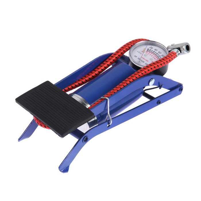 Насос ножной Cartage с манометром, 1 цилиндр - Фото 1