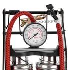 Насос ножной Cartage с манометром, 2 цилиндра, усиленный - Фото 3