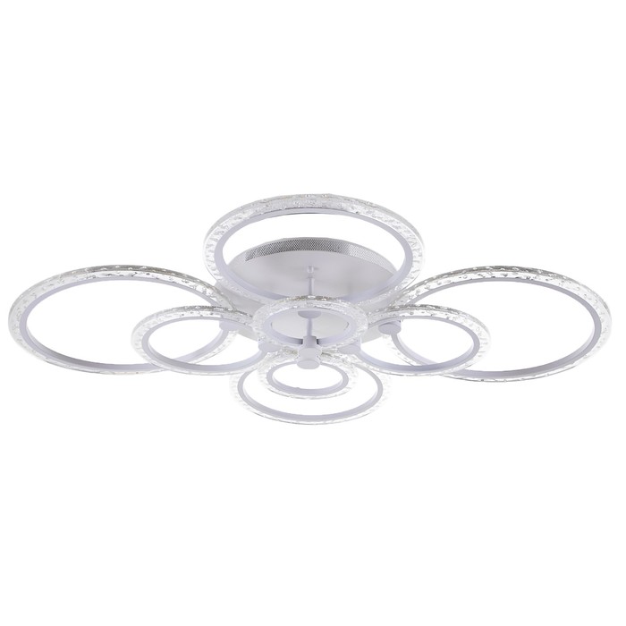 Люстра с ПДУ BayerLux 1833/8WT, LED, 228 Вт, 3000-6000К, диммер, белая, 95×58×15 см