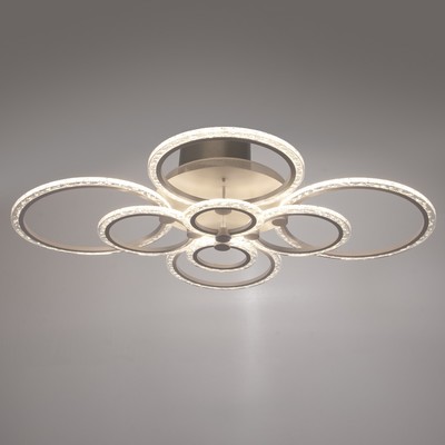 Люстра с ПДУ BayerLux 1833/8WT, LED, 228 Вт, 3000-6000К, диммер, белая, 95×58×15 см