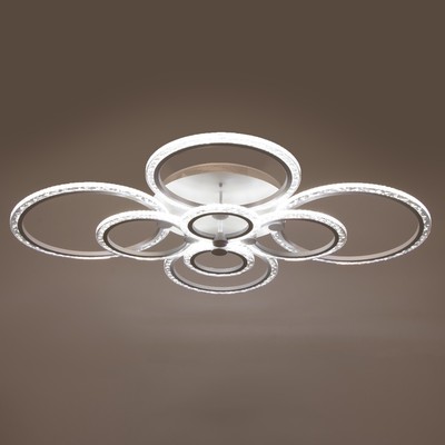 Люстра с ПДУ BayerLux 1833/8WT, LED, 228 Вт, 3000-6000К, диммер, белая, 95×58×15 см