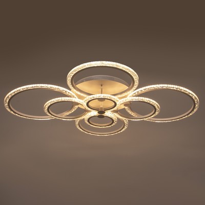 Люстра с ПДУ BayerLux 1833/8WT, LED, 228 Вт, 3000-6000К, диммер, белая, 95×58×15 см