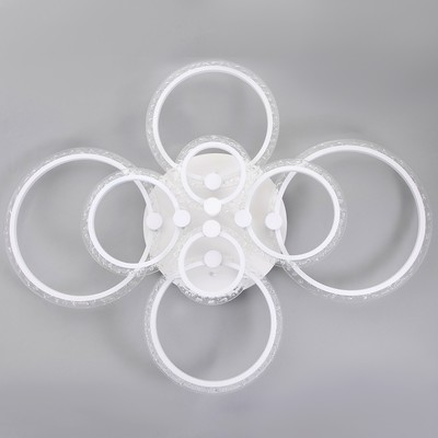 Люстра с ПДУ BayerLux 1833/8WT, LED, 228 Вт, 3000-6000К, диммер, белая, 95×58×15 см