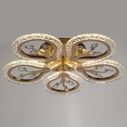 Люстра с ПДУ 1840/5GD LED 80 Вт 3000-6000К диммер хромированное золото 51×51×8 см BayerLux - фото 3772989