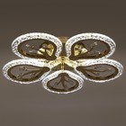 Люстра с ПДУ 1840/5GD LED 80 Вт 3000-6000К диммер хромированное золото 51×51×8 см BayerLux - фото 3772991