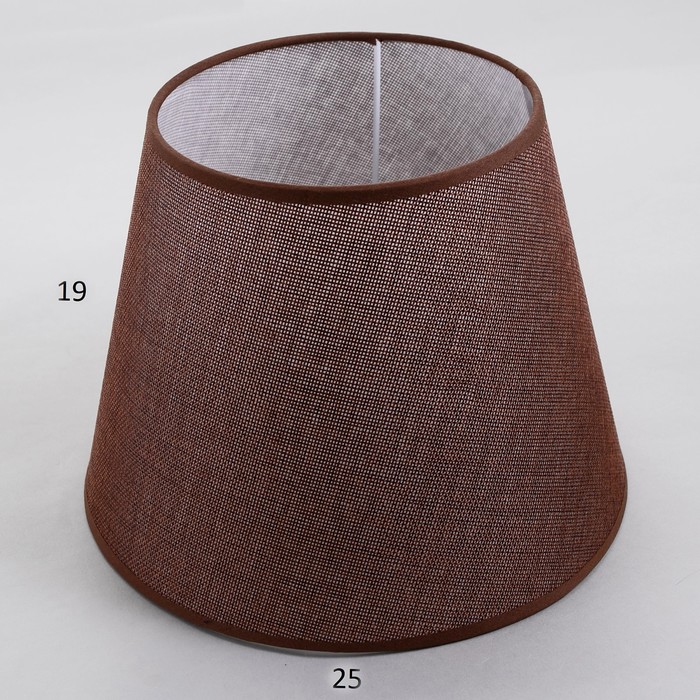 Абажур E27, кофе, 25×25×19 см - Фото 1