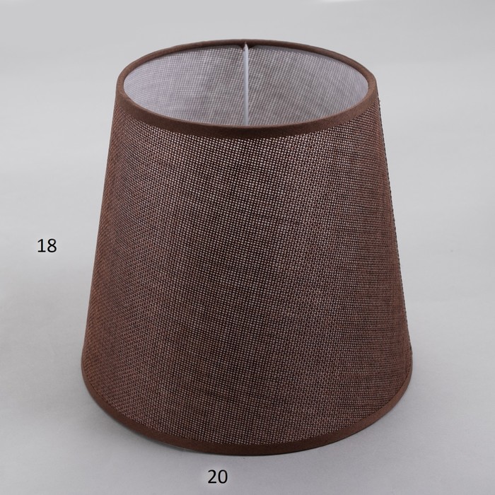 Абажур E27, кофе, 20×20×18 см - Фото 1