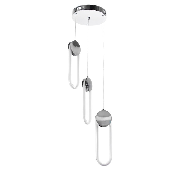 Светильник BayerLux 1793/3 LED 72Вт 4000К хром 35х35х35-135см - Фото 1
