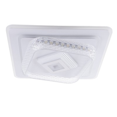 Люстра с ПДУ 1991/1 LED 140 Вт 3000-6000К диммер белый 50×50×8 см BayerLux