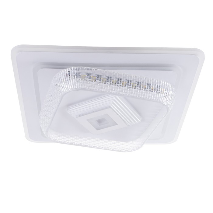 Люстра с ПДУ 1991/1 LED 140 Вт 3000-6000К диммер белый 50×50×8 см BayerLux