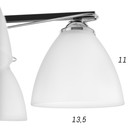 Люстра 1999/5 E27 60 Вт черный+хром 55×55×25 см BayerLux - фото 4367759