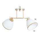 Люстра 2025/2 E27 60Вт золото 46х28х26 см BayerLux 6936332