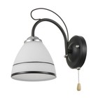 Бра 2026/1 E27 60Вт черный+хром 20х13,5х20 см - фото 21493693