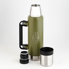 Термос туристический "Maclay", 1.2 л, сохраняет тепло 18 ч, молотковая эмаль - фото 26814354