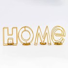 Подсвечник металлический на 4 свечи TAKE IT EASY, Home, 13.5×42 см, золото - Фото 3