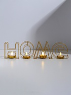 Подсвечник металлический на 4 свечи TAKE IT EASY, Home, 13.5×42 см, золото - Фото 3