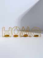 Подсвечник металлический на 4 свечи TAKE IT EASY, Home, 13.5×42 см, золото - Фото 5