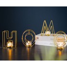 Подсвечник металлический на 4 свечи TAKE IT EASY, Home, 13.5×42 см, золото - Фото 2