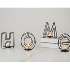 Подсвечник металлический на 4 свечи TAKE IT EASY, Home, 13.5×42 см, чёрный - Фото 2