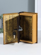 Шкатулка книга-сейф «Классика русской рыбалки», дерево, с замком, 21×13×5 см - Фото 3