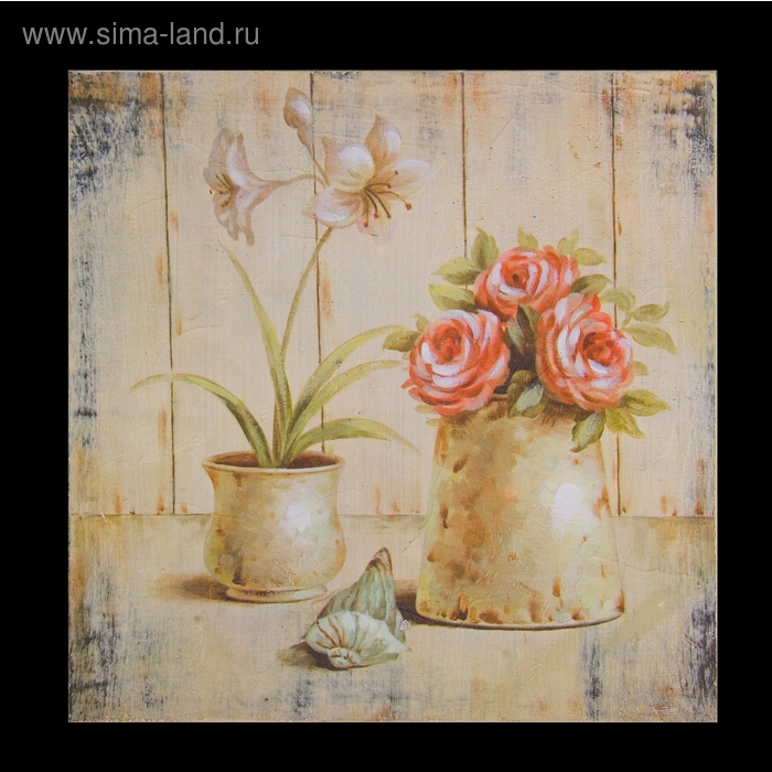Картина "Садовые цветы", 30 × 30 см - Фото 1