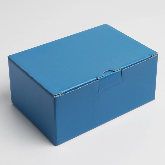 Коробка подарочная складная, упаковка, «Синяя», 26 х 19 х 10 см