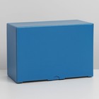 Коробка подарочная складная, упаковка, «Синяя», 26 х 19 х 10 см - Фото 4