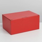 Коробка подарочная складная, упаковка, «Красная», 26 х 19 х 10 см - фото 9396445