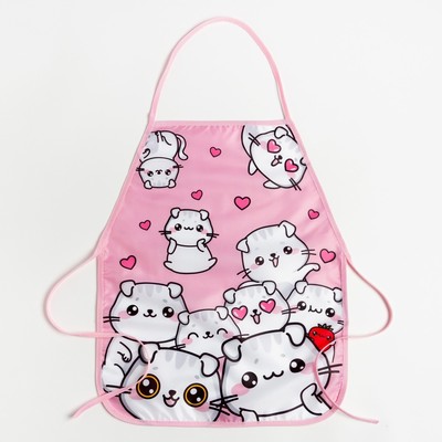 Фартук детский для творчества «Этель» Lovely cats, 49×39 см