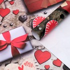Бумага упаковочная, глянцевая "Love", 70 х 100 см - Фото 2