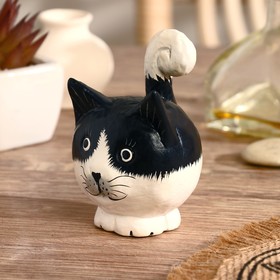 Сувенир «Кошечка чёрная», 6×9×6 см, дерево