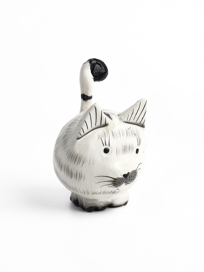 Сувенир «Кошечка белая», 6×9×6 см, дерево - Фото 1